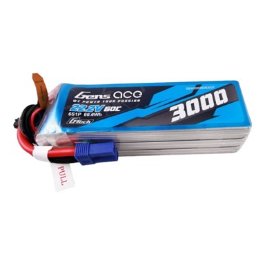 GENS ACE Baterija G-TECH 3000mAh 22.2V 60C 6S1P, EC5 plug