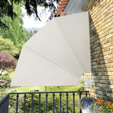 Sklopiva bočna tenda, 210 x 210 cm, krem