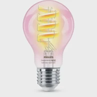 PHILIPS Pametna žarulja Smart WiFi Filament Clear, E27, 6.3W, RGB