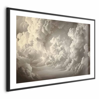 Plakat Šapat obasjanih oblaka, meka igra svjetla u kazalištu neba, 42x29.7 cm