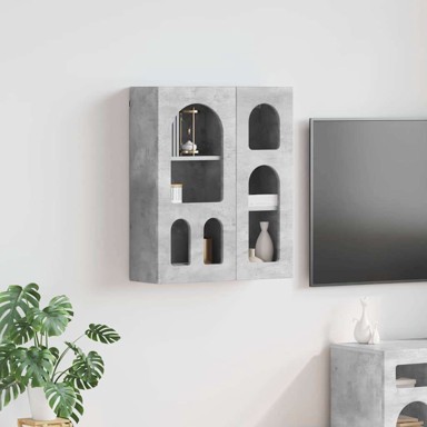 Viseći ormarić s policom zidni 59 x 20 x 71,5 cm, betonski sivi