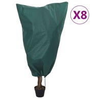 Navlake od flisa za biljke s vezicom, 8 kom, 70 g/m², 0.8 x 1.2 m, zelene