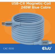 CLUB3D USB kabel CAC-3030 2 m USB-C, plavi