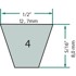 Univerzalni klinasti remen za kosilicu 12,7 x 8 x 940 mm, 4L370K 57274037