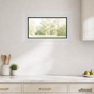 RISOR podrumski prozor PVC 35 x 30 cm, bijeli iznutra