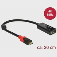 DELOCK Adapter, DP na USB-C monitor, 4K 60Hz