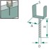 POLLMANN baza stupa U-profil 141 x 200 mm, debljine 4 mm, otvor Ø20 mm, vruće pocinčana
