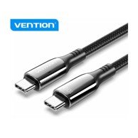 VENTION Kabel USB-C na USB-C Cotton Braided VEN-CTKBAV, 1.2 m, 5 A, crna