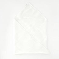 LINEN TALES Dječji bijeli laneni ručnik s kapuljačom Waffle, 70x70 cm