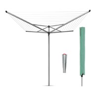 BRABANTIA Vrtna sušilica za rublje u srebrnoj boji 50 m Topspinner