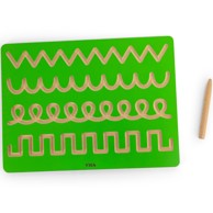 VIGA Ploča za grafomotoriku za učenje crtanja uzoraka, zelena