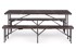 MODERNHOME Catering stol 180 cm + 2 klupe, smeđi