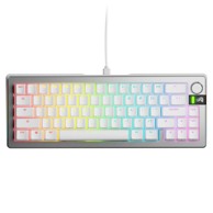 GLORIOUS Gaming tipkovnica GMMK 3 Pro 65 % Custom, Pre-Built, ANSI (US), Fox Switches, srebrna - GLO-KB-GMMK3-PRO-65-PB-FOX-W-SIL-US