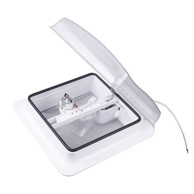 NORTHIX krovni prozor za kamper 280 x 280 mm bez trajne ventilacije, prozirni s ventilatorom