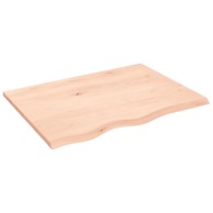 Zidna polica 80 x 60 x 2 cm od neobrađene masivne hrastovine