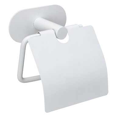 WENKO Bijeli samoljepljiv držač toaletnog papira od nehrđajućeg čelika Orea