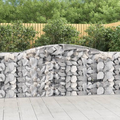 Lučne gabionske košare 8 kom 400x50x100/120cm pocinčano željezo