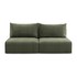 MAKAMII Zelena sklopiva/s prostorom za odlaganje sofa 216 cm Kalena, 216x102x86 cm