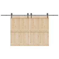 Pribor za klizna vrata 200 cm čelični crni