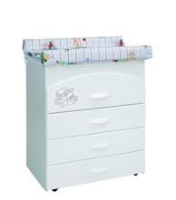 BAMBINO Stol za previjanje Nora, bijeli