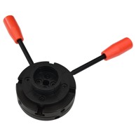 Stezna glava za drvo, 4 čeljusti, spoj M33, čelična, 100 mm