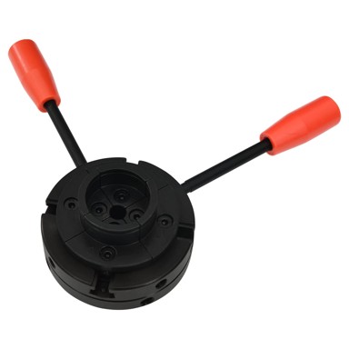 Stezna glava za drvo, 4 čeljusti, spoj M33, čelična, 100 mm