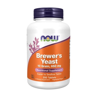 NOW Pivski kvasac (Brewer's Yeast), 650 mg, 200 tableta