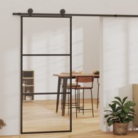 Klizna vrata s priborom ESG staklo i aluminij 90 x 205 cm