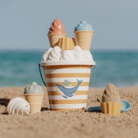 LITTLE DUTCH Set za plažu Ice Cream Ocean Dreams Blue, 14 dijelova, plastika