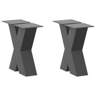 Noge za stolić u obliku slova X 2 kom antracit 30x(30-31) cm