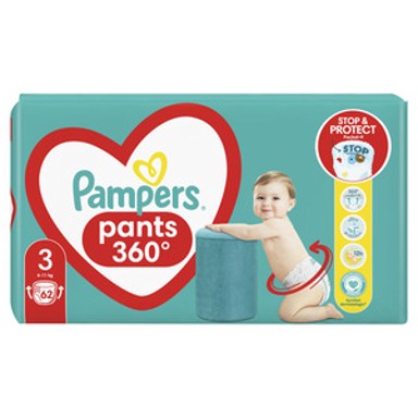 PAMPERS Pants pelene-gaćice, veličina 3 (6-11 kg), 62 kom