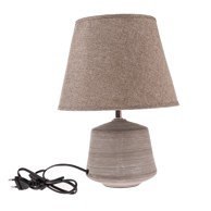 DAKLS Bež/svjetlo smeđa stolna lampa s tekstilnim sjenilom (visina 33 cm) 