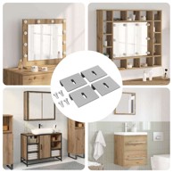 Držač za ogledalo 12 kom 35 x 30 x 8,3 mm, čelik, nikl