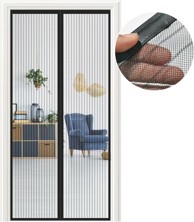 NIKCORP Magnetna mreža protiv komaraca za vrata 85x200 cm, crna