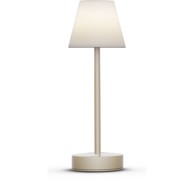 NEW GARDEN Stolna lampa Lola Slim 30 Battery, mesing