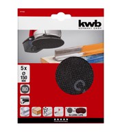 KWB Brusna tkanina za ekscentričnu brusilicu 150 mm 5/1 GR 80