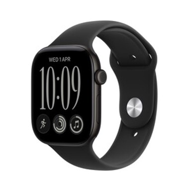 APPLE Pametni sat Watch Series 12, GPS, 46 mm, crno aluminijsko kućište, crni sportski remen M/L, MJEL4WF/A