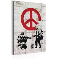 Slika Soldiers Painting Peace by Banksy 60x90