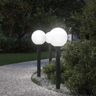 Stupić za svjetlo sa senzorom, 3 kom, 80 cm, IP44, crni