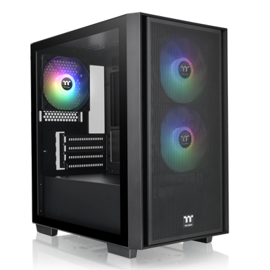 THERMALTAKE Kućište Versa H16 TG ARGB, midi, crno 