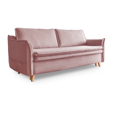 MIUFORM Svijetlo ružičasta sklopiva sofa 225 cm Charming Charlie, 225x90x85 cm