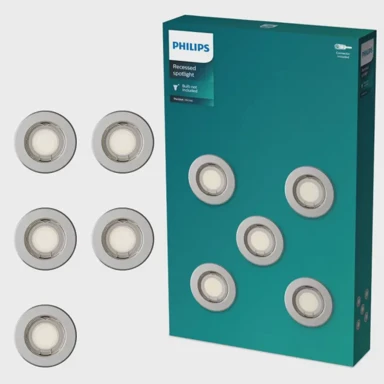 PHILIPS Peridot ugradbena svjetiljka okrugla 7w gu10 nikal 5pk