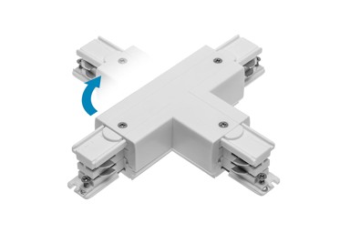 GTV Konektor T 3F D za šinu, bijeli