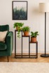 MODERNHOME Loft stalak za cvijeće 3 police, crni