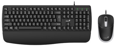 GENIUS Komplet tipkovnica i miš KM-123 31330013404, žični, crna