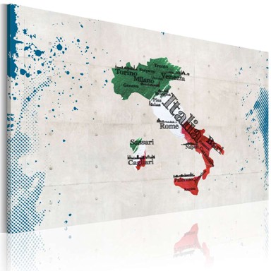 Slika Map of Italy 60x40