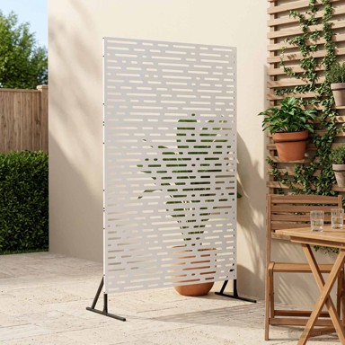 Zaslon za privatnost, 100 x 50 x 180 cm, čelik, bijeli