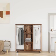 Ormar s policom, 102 x 38 x 110 cm, konstruirano drvo, staro drvo