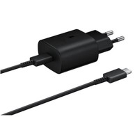 SAMSUNG Brzi kućni punjač + USB Type-C 25W, crni