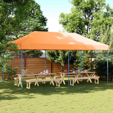 Šator za zabave, Oxford tkanina, 292 x 580 x 315 cm, narančasta, bez bočnih zidova